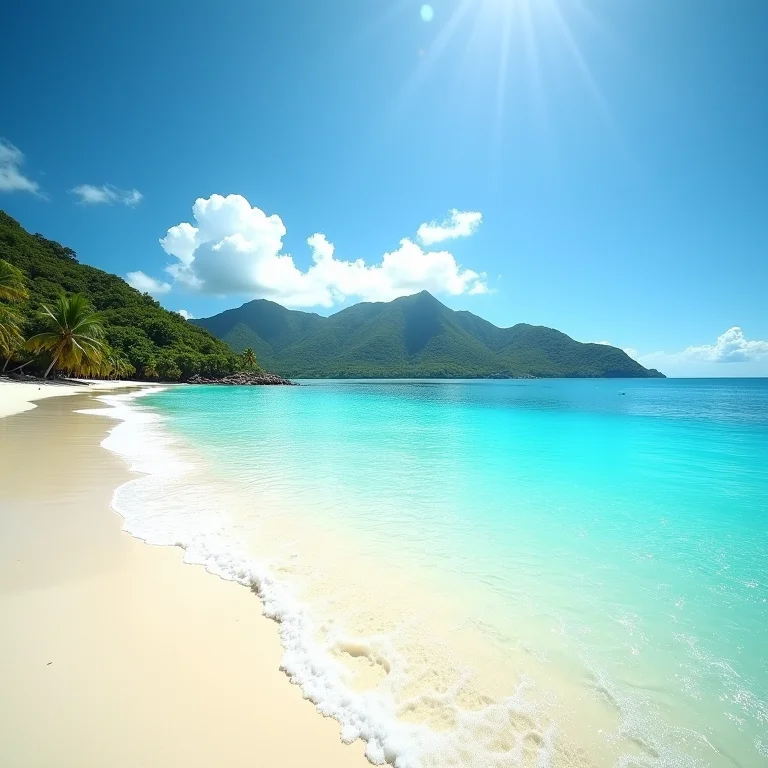Praia paradisíaca em Fernando de Noronha com água turquesa
