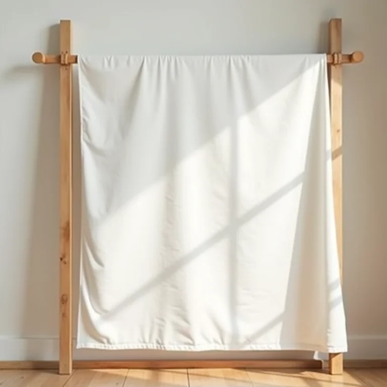 Preparando o tecido para pintura com aquarela.