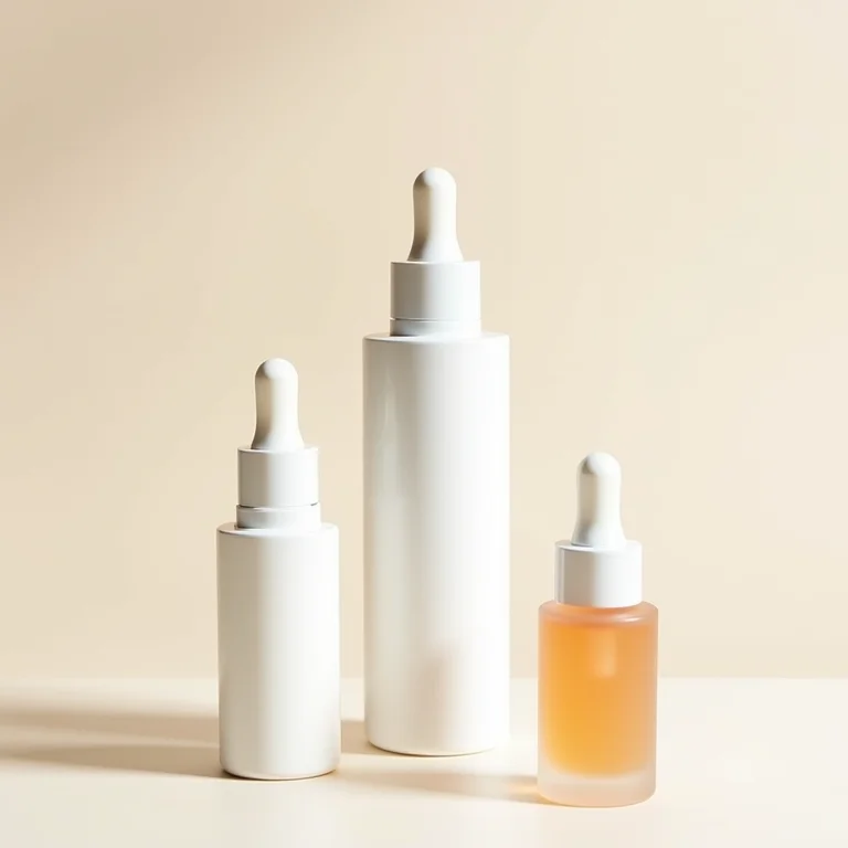 Produtos de skincare e maquiagem para hidratação da pele