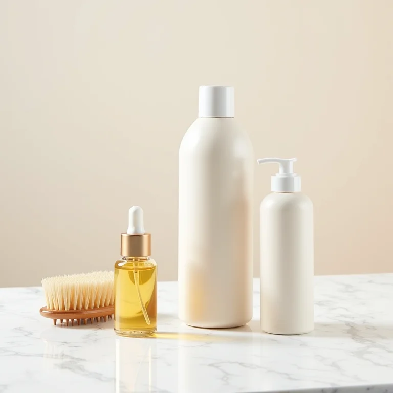 Produtos para preparar o cabelo para um rabo de cavalo