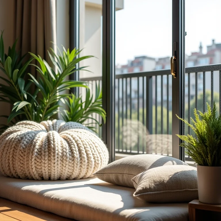 Puff na varanda para relaxar ao ar livre