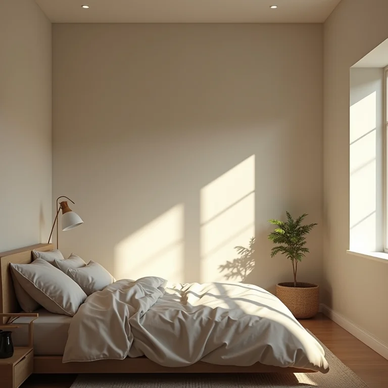 Quarto com iluminação inadequada