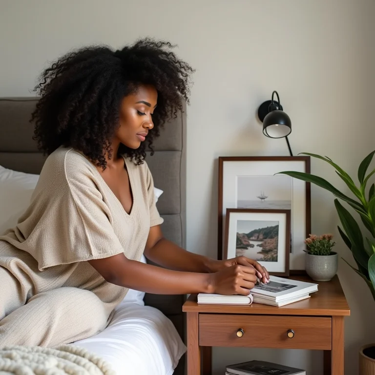 Quarto de casal personalizado com detalhes pessoais