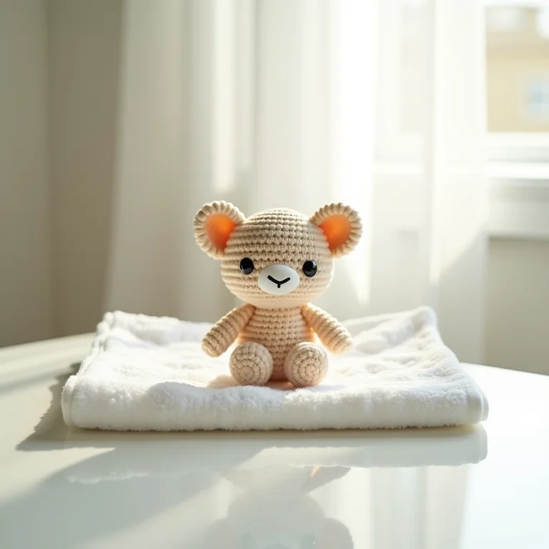 Removendo o excesso de água de um amigurumi com uma toalha