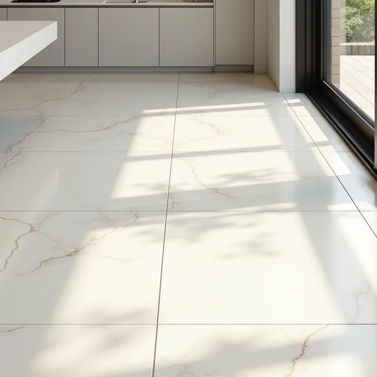 Revestimento de porcelanato em cozinha moderna