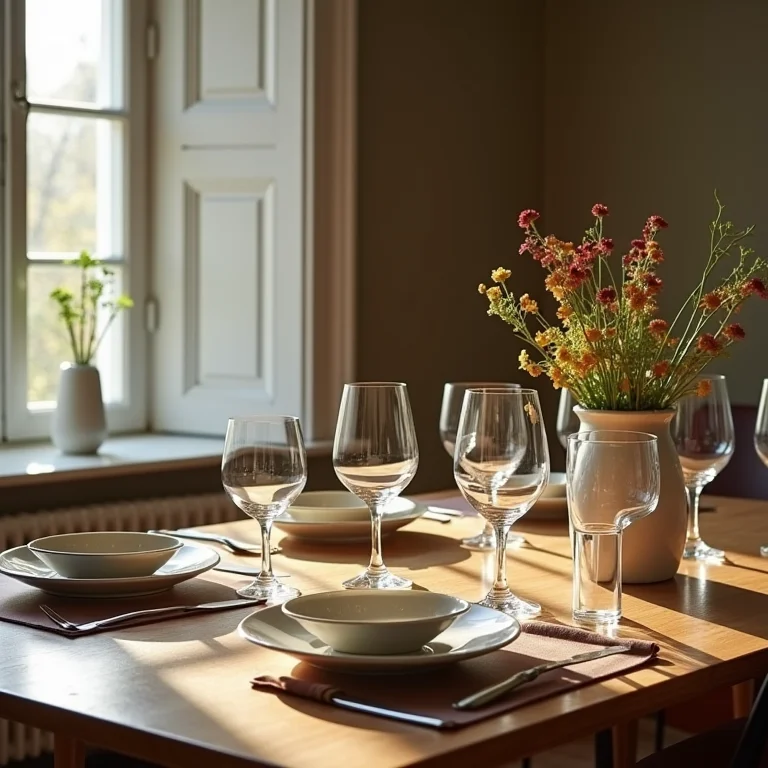 Sala de jantar bonita mas sem funcionalidade