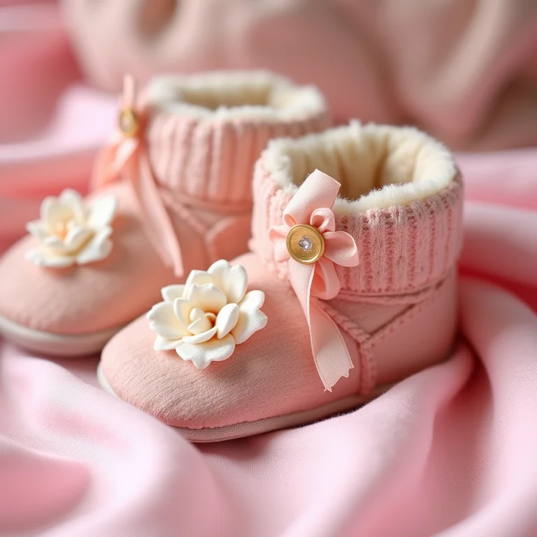 Sapatinhos de crochê com aplicações delicadas