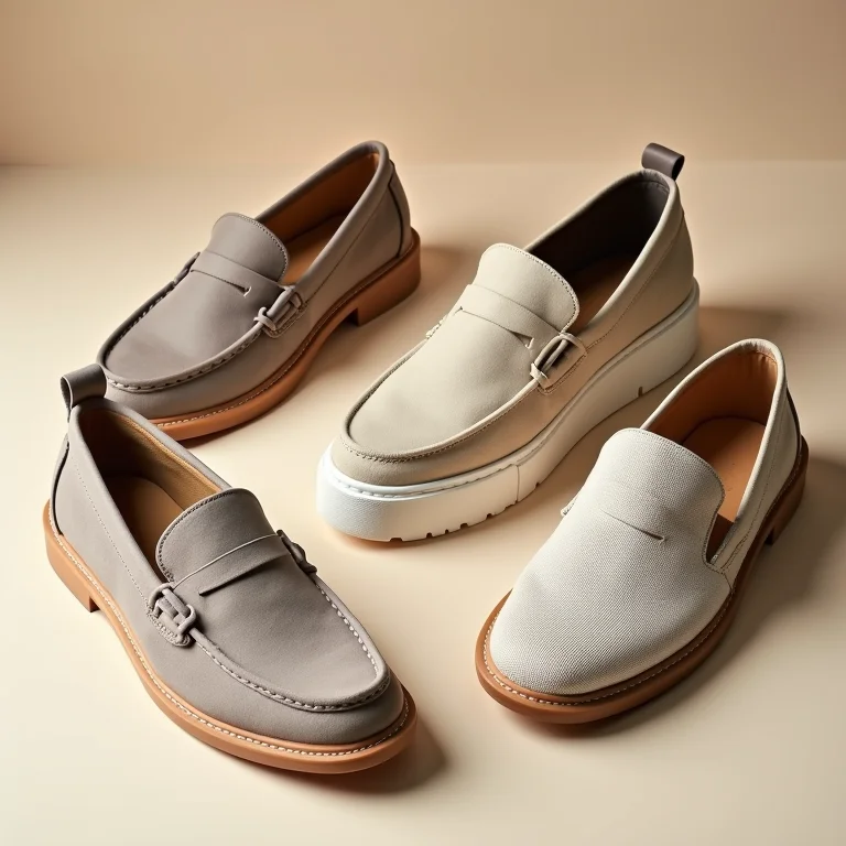 Sapatos casuais confortáveis.