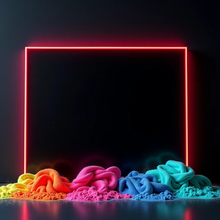 Tintas neon e fluorescentes para tecido com tela preta