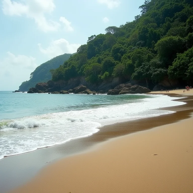 Tranquilidade e beleza na Praia da Fortaleza, Ubatuba.