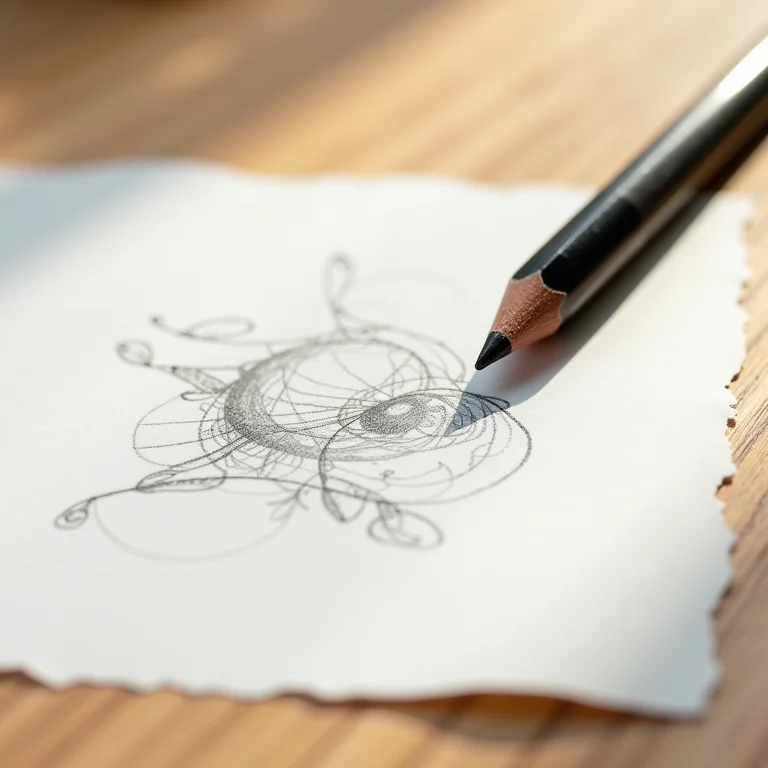 Transferindo um desenho para a madeira: lápis, papel vegetal e design pronto para pirografia.