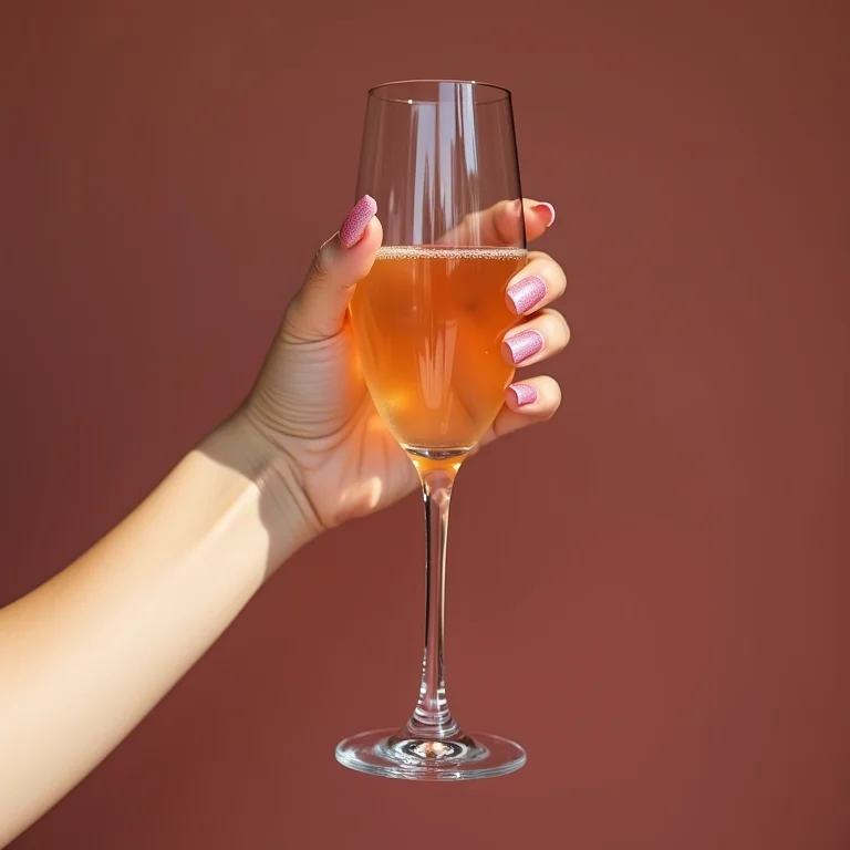 Unhas rosa pink com glitter