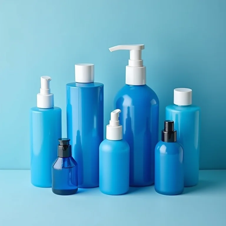 Variedade de tintas de cabelo azul fantasia