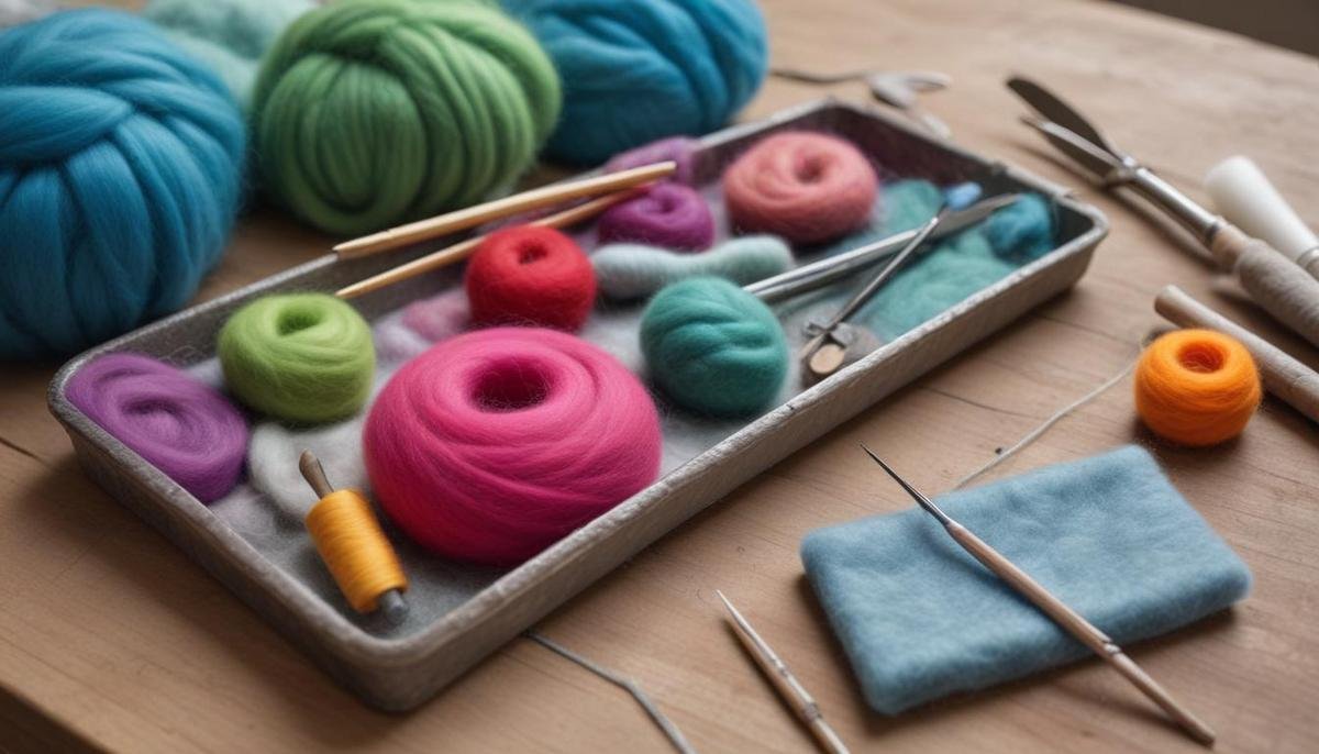 Técnica básica de feltro a agulha passo a passo