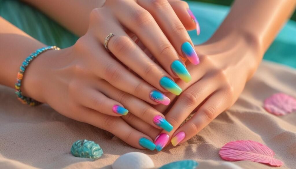 Unhas vibrantes verão 2026: tendências que vão brilhar nas praias