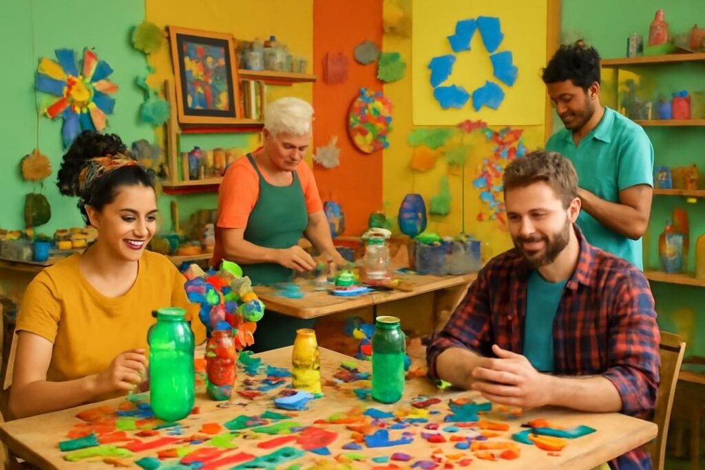 Artesanato reciclado: como transformar lixo em arte e renda agora